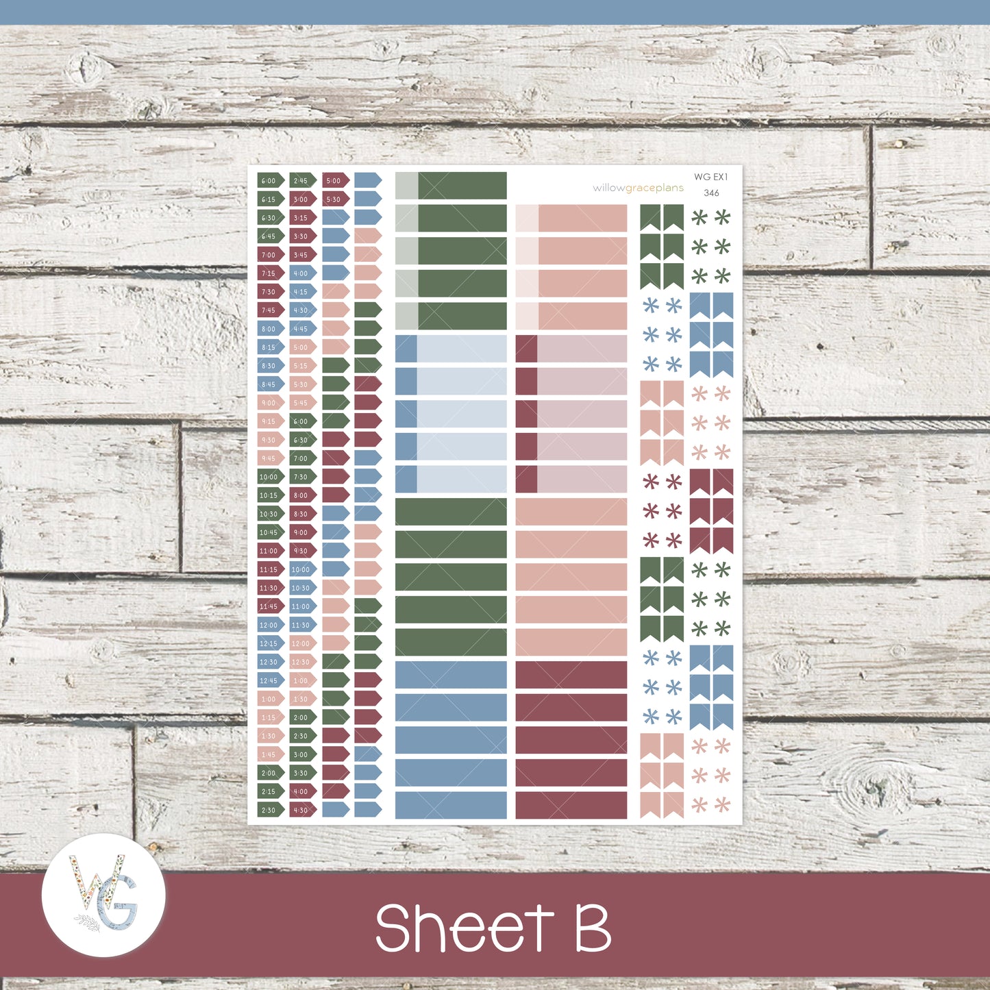 Daily Planner Stickers | Vintage Botanicals