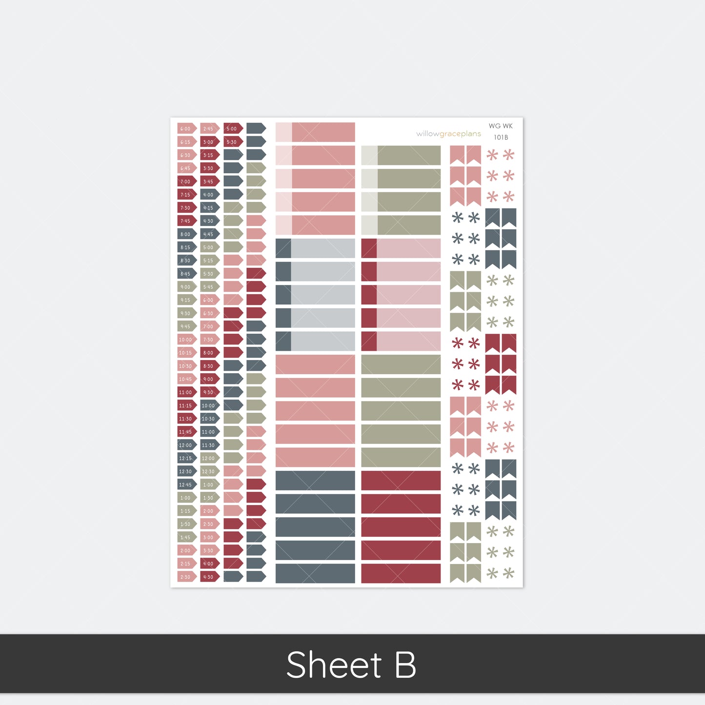 Weekly Planner Stickers | Rustic Bloom