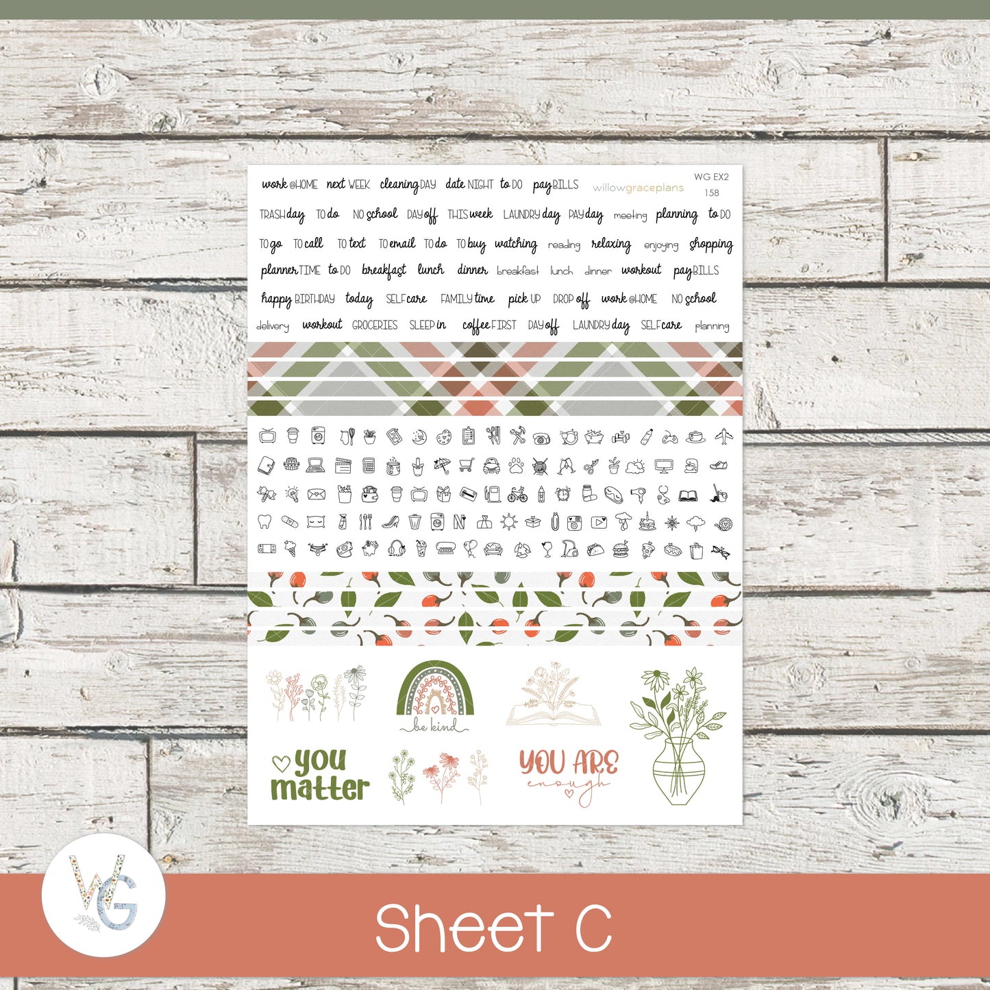 Daily Planner Stickers | Woodland Holly