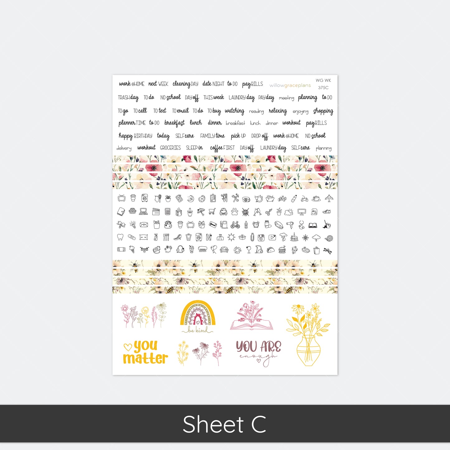Weekly Planner Stickers | Honey Bee