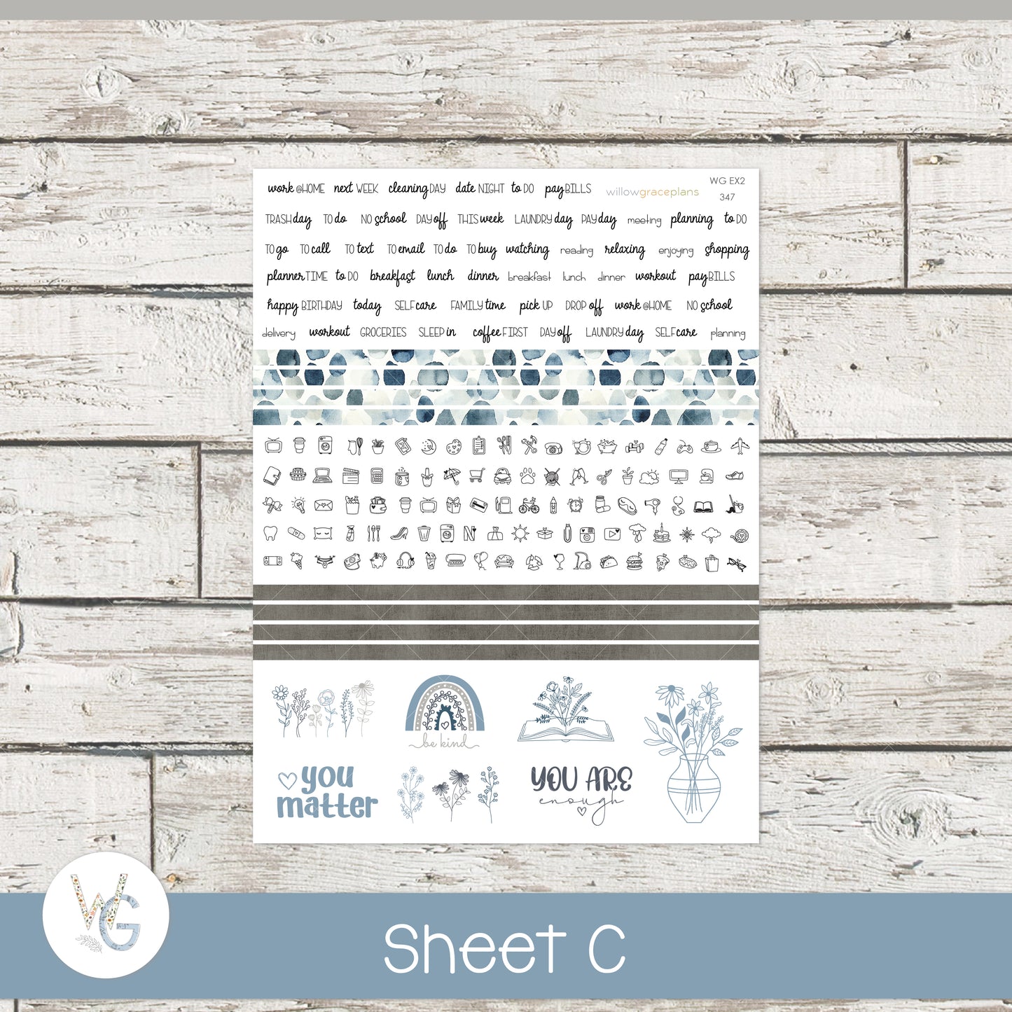 Weekly Planner Stickers | Rainy Day