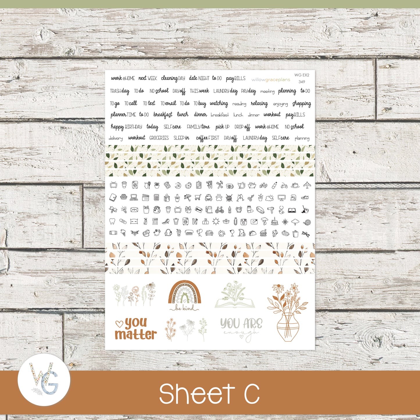 Weekly Planner Stickers | Autumn Leaves
