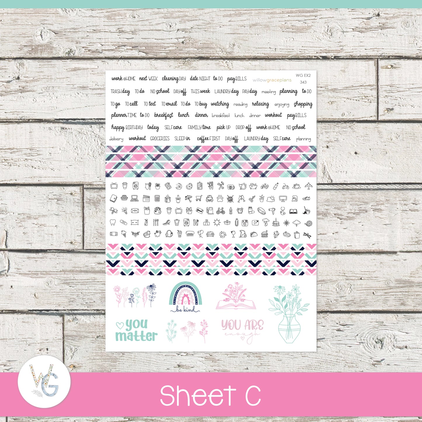 Daily Planner Stickers | Preppy Pop