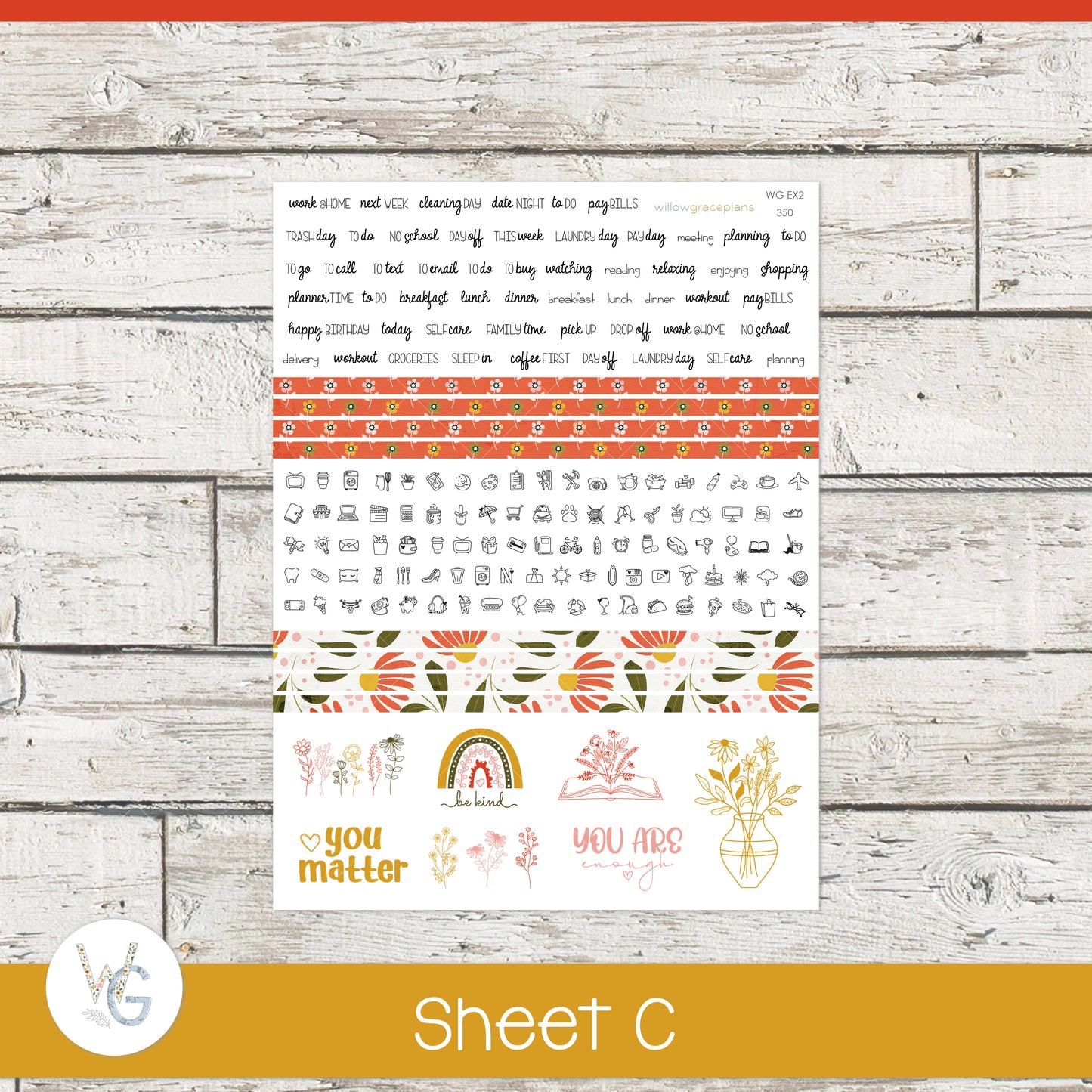 Daily Planner Stickers | Sunny Blooms