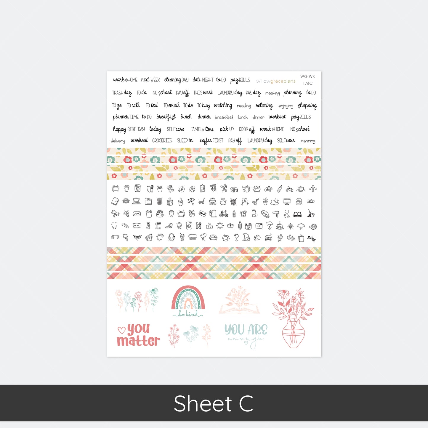 Weekly Planner Stickers | Garden Picnic