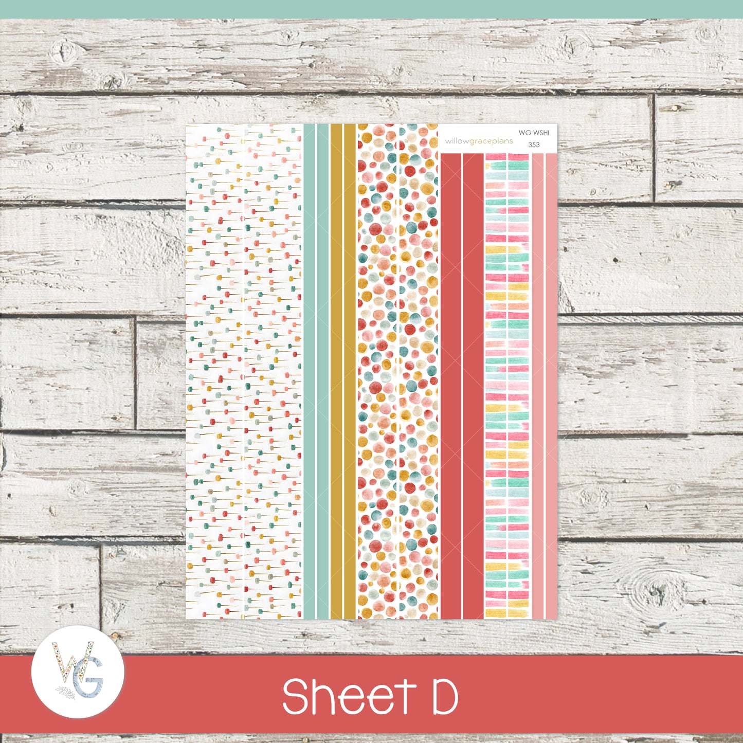 Weekly Planner Stickers | Confetti Garden