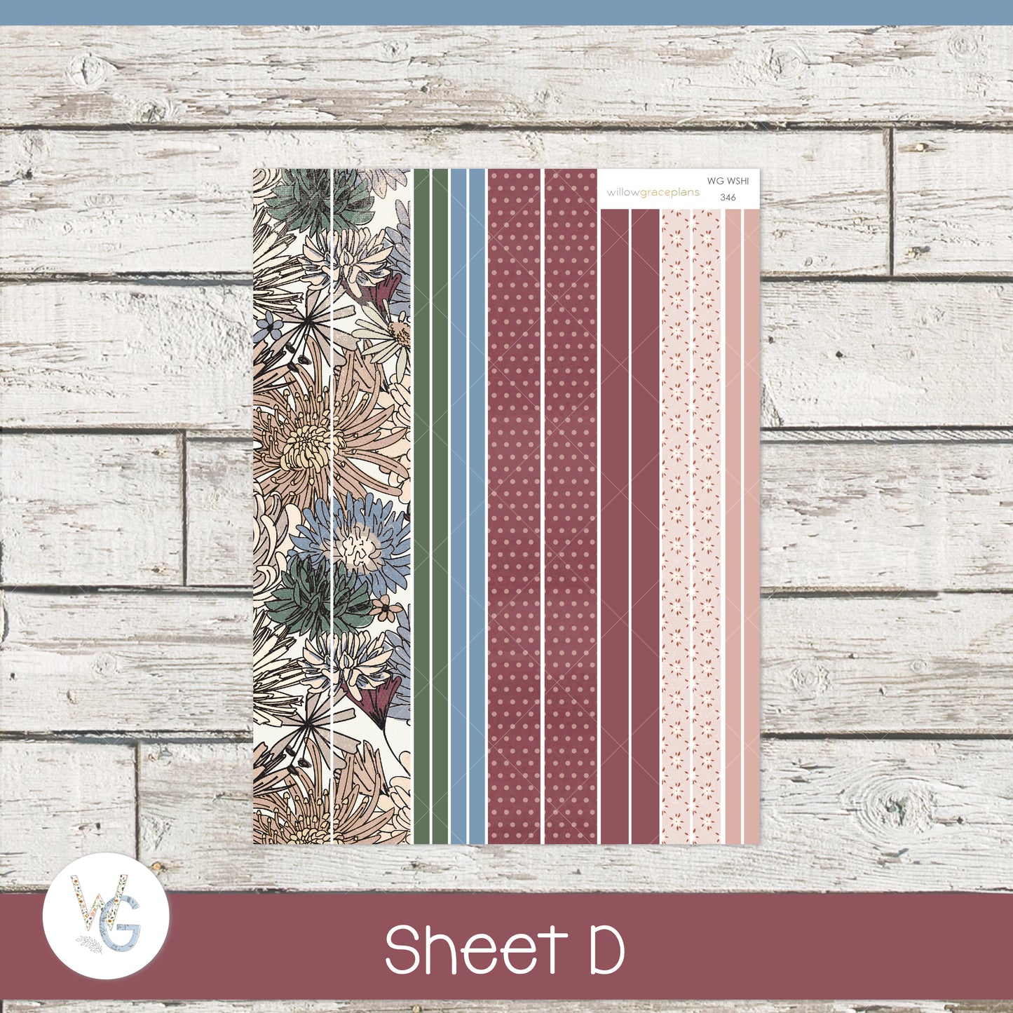 Weekly Planner Stickers | Vintage Botanicals