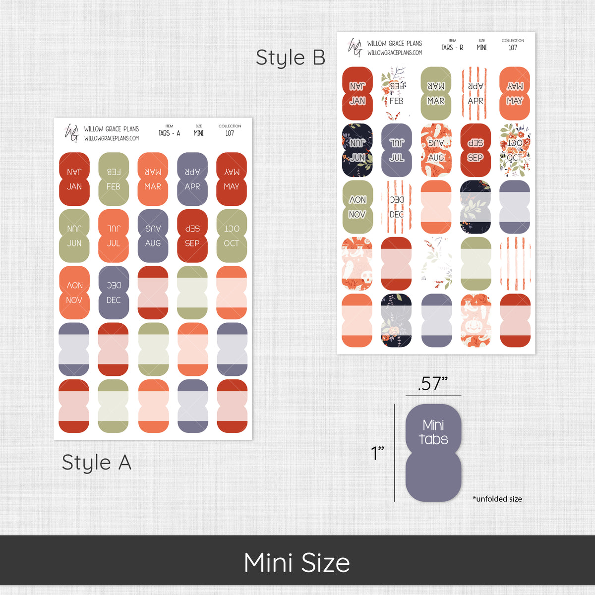 Monthly Sticker Tabs | Feeling Witchy (107)