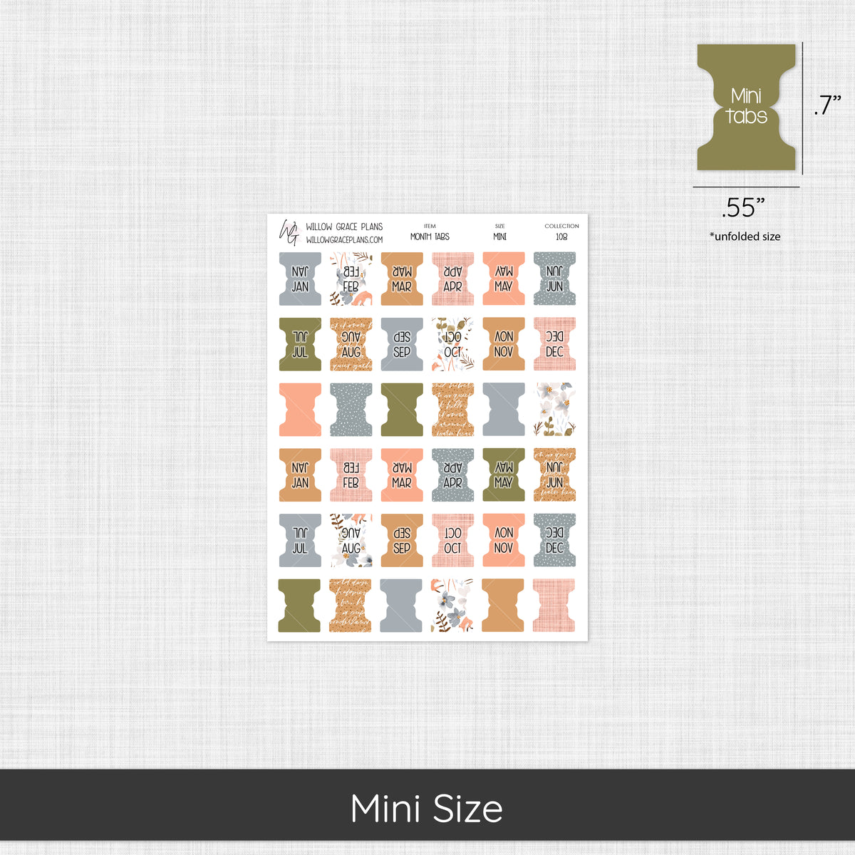 Monthly Sticker Tabs | Hidden Hallow (108)