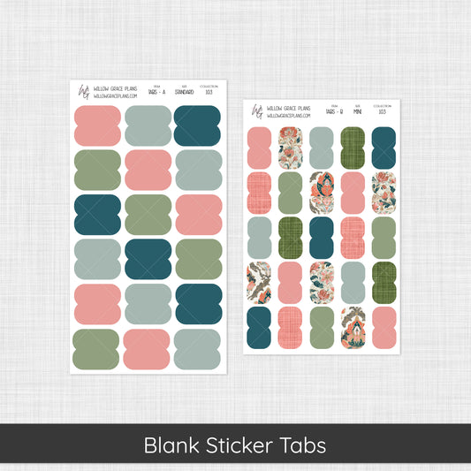Blank Sticker Tabs | Coral Grove (103)