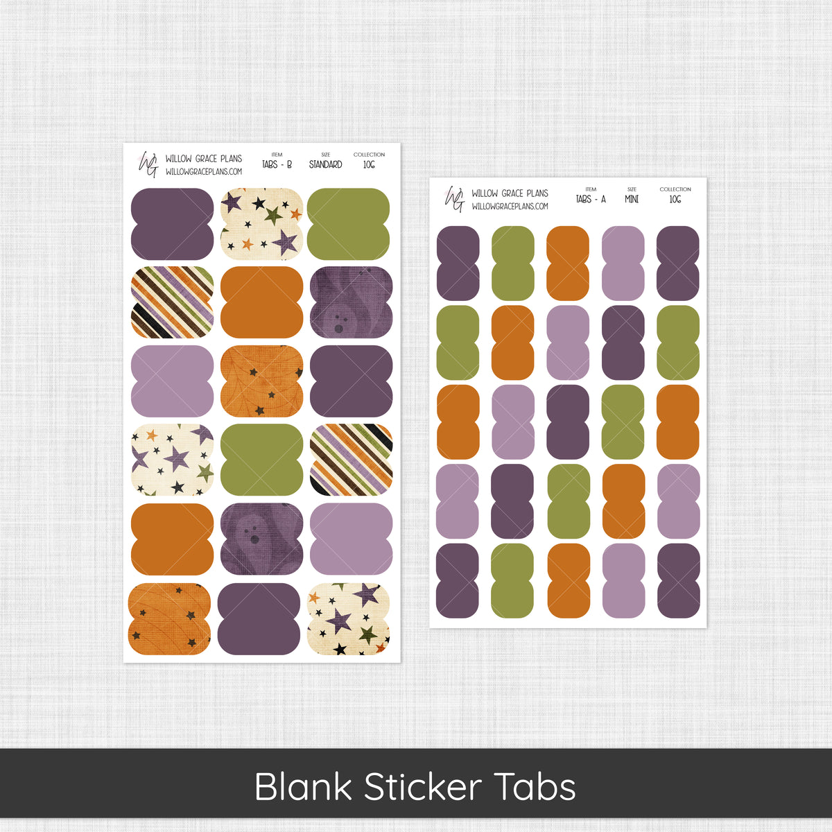 Blank Sticker Tabs | Not So Spooky (106)