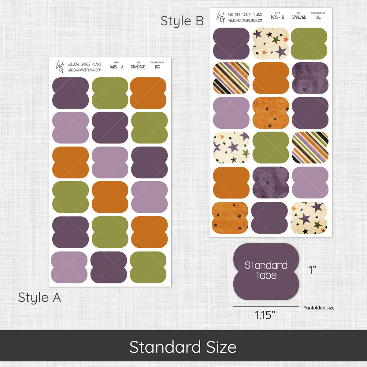 Blank Sticker Tabs | Not So Spooky (106)