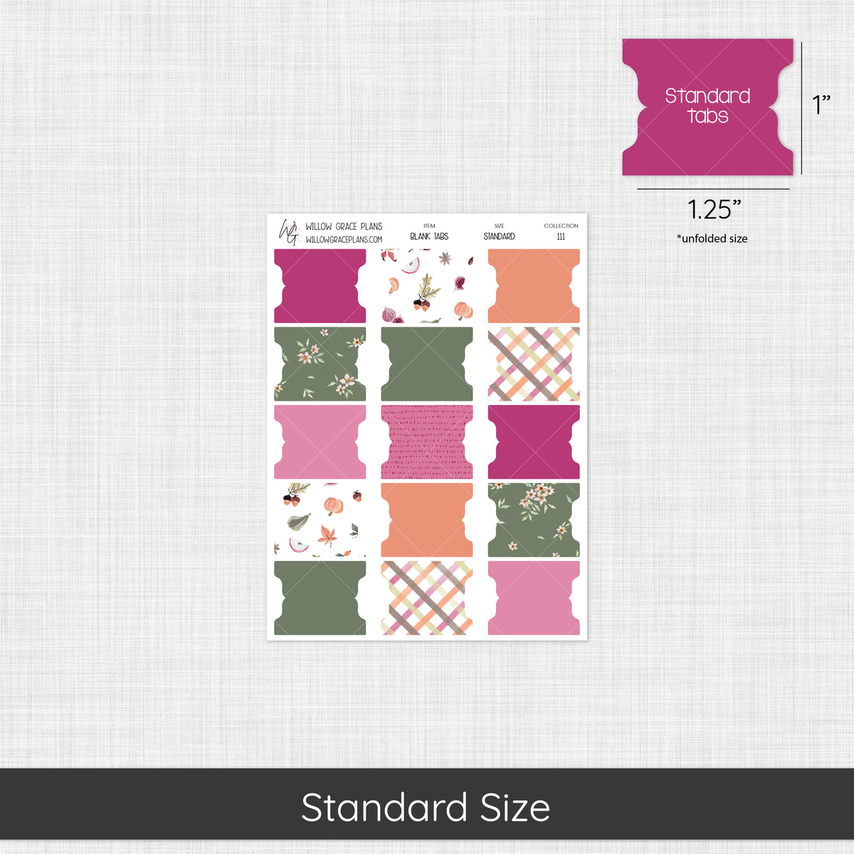 Blank Sticker Tabs | Changing Seasons (111)
