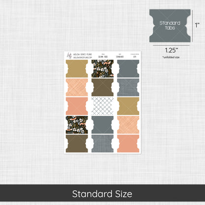 Blank Sticker Tabs | Midnight Meadow (109)