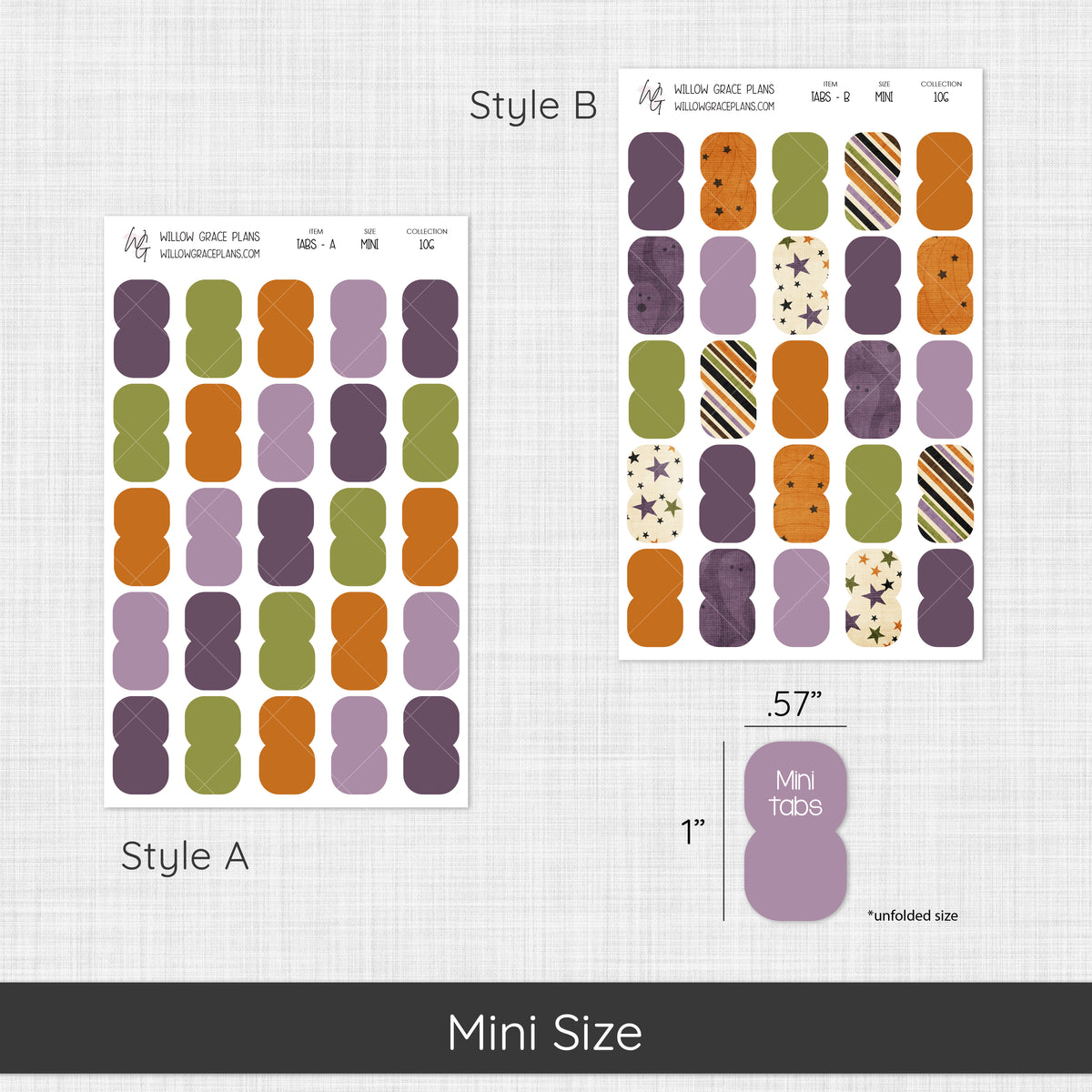 Blank Sticker Tabs | Not So Spooky (106)