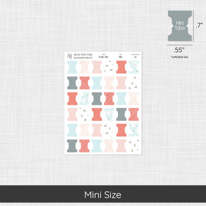Blank Sticker Tabs | Winter Blush (110)