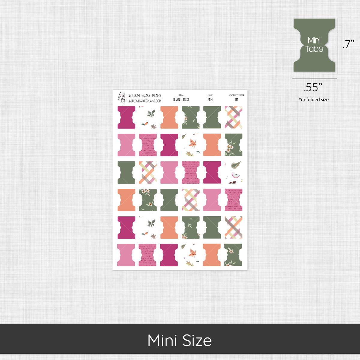 Blank Sticker Tabs | Changing Seasons (111)