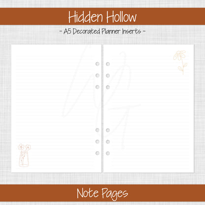 A5 Planner Inserts | Amber Meadow - November 2026