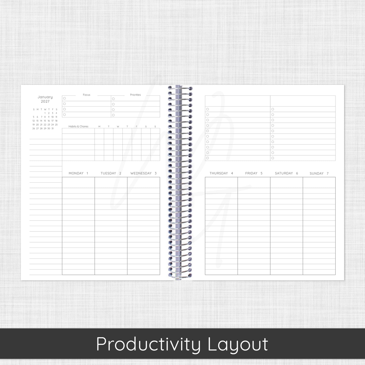 Bloom Month + Week Planner