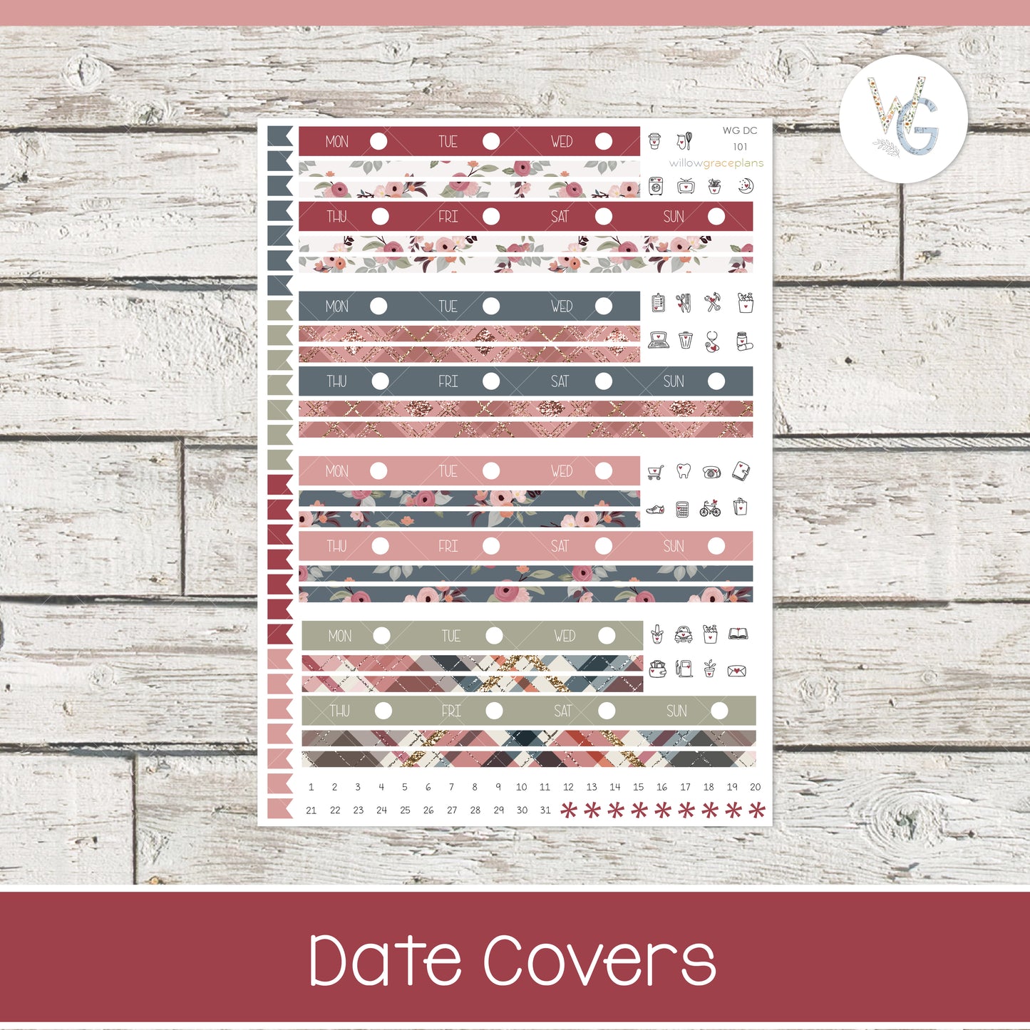 Rustic Bloom Complete Sticker Collection