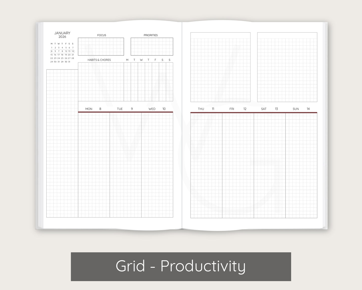 Muted Meadow Signature Planner