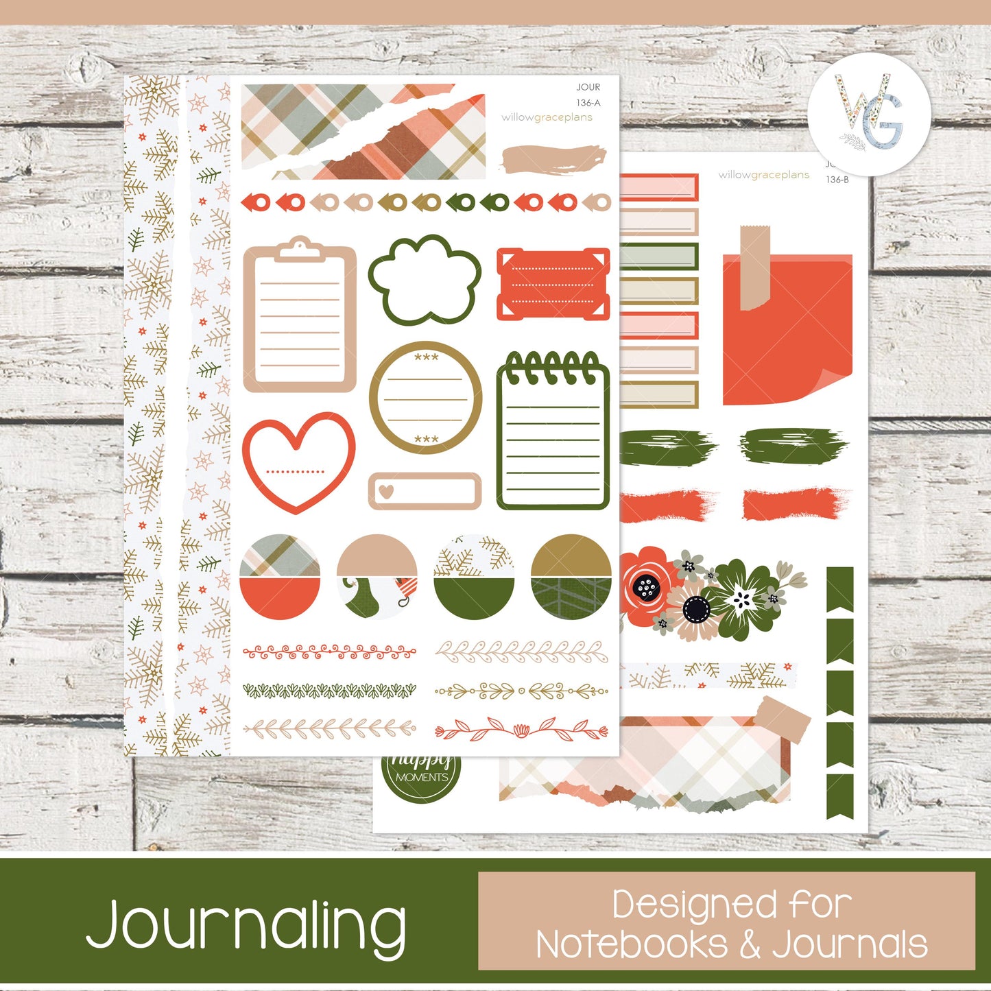 Journaling Stickers • Planner Stickers • JOUR-136