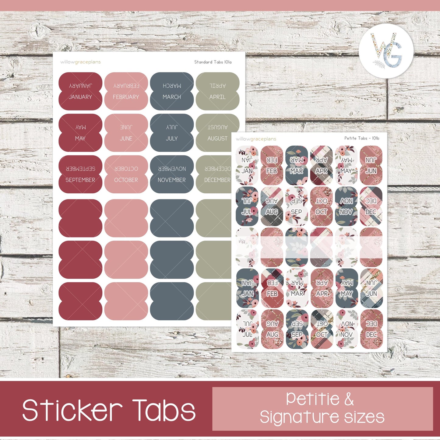 Planner Tabs • Tab Stickers • Planner Stickers • TB-101