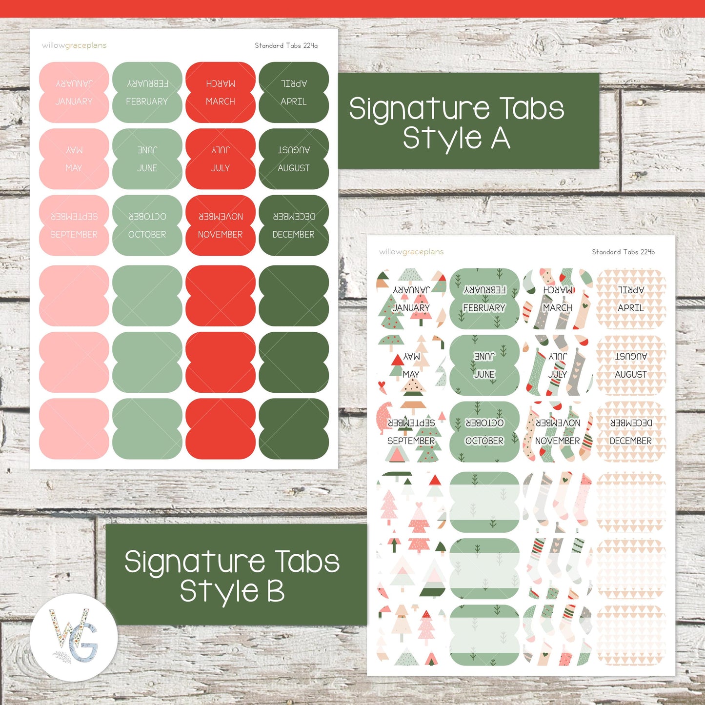 Planner Tabs • Tab Stickers • Planner Stickers • TB-224