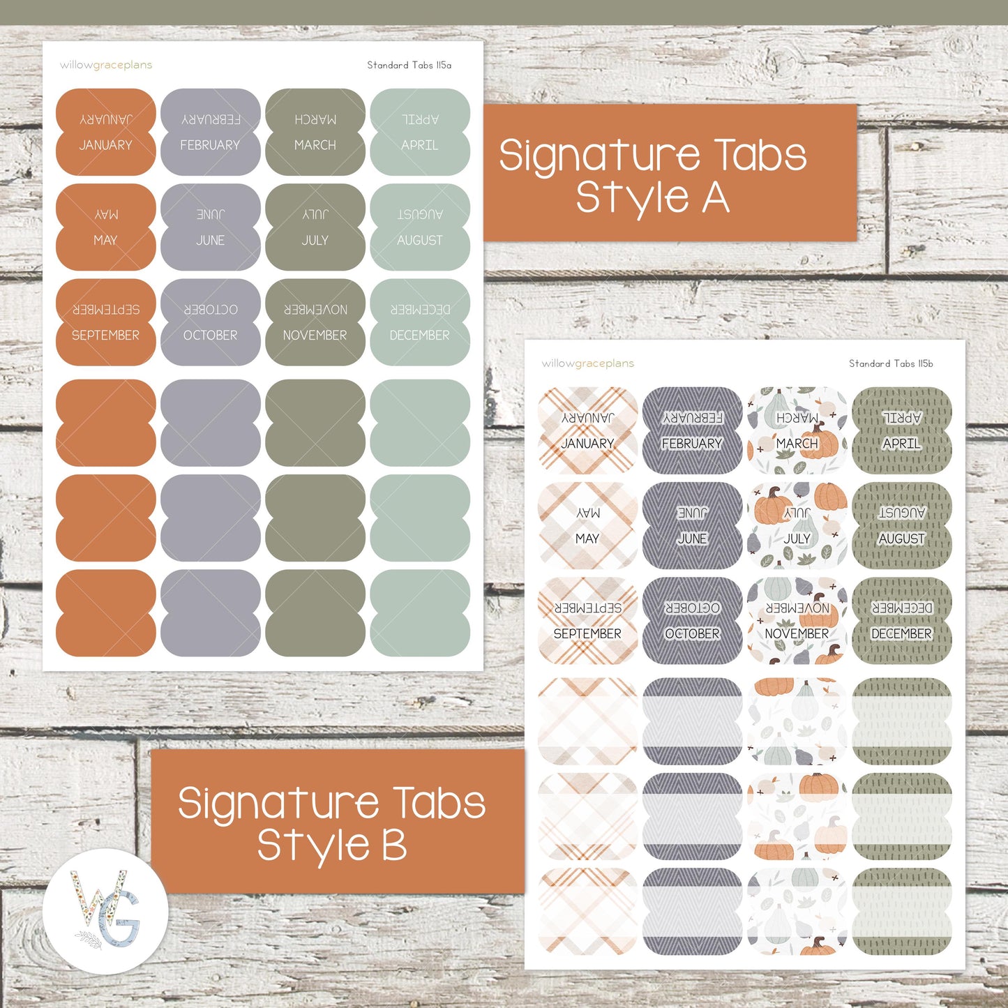 Planner Tabs • Tab Stickers • Planner Stickers • TB-115