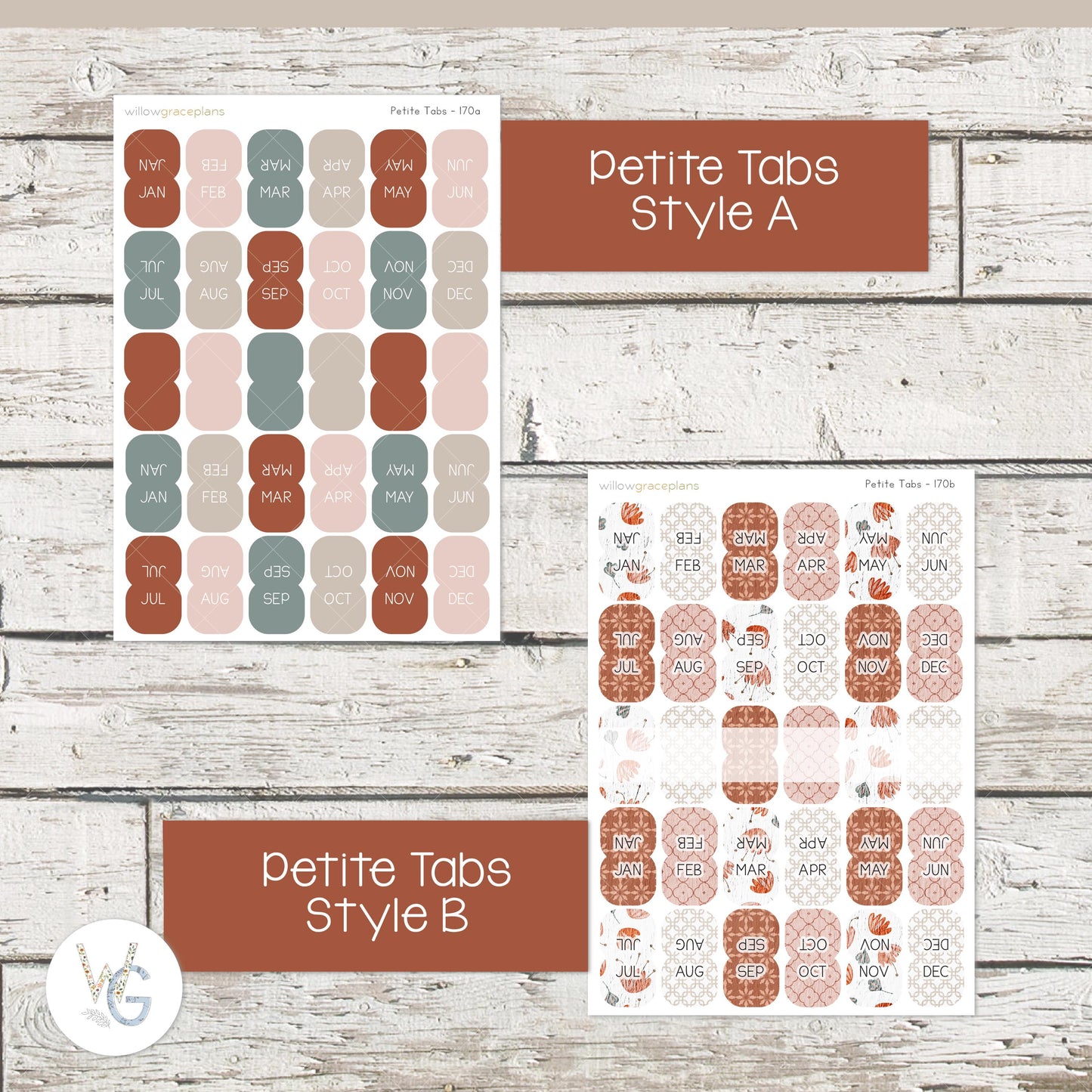 Planner Tabs • Tab Stickers • Planner Stickers • TB-170