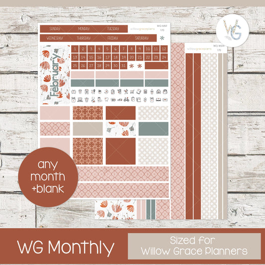 Willow Grace Planner Stickers - Monthly Planner Stickers | WGM-170