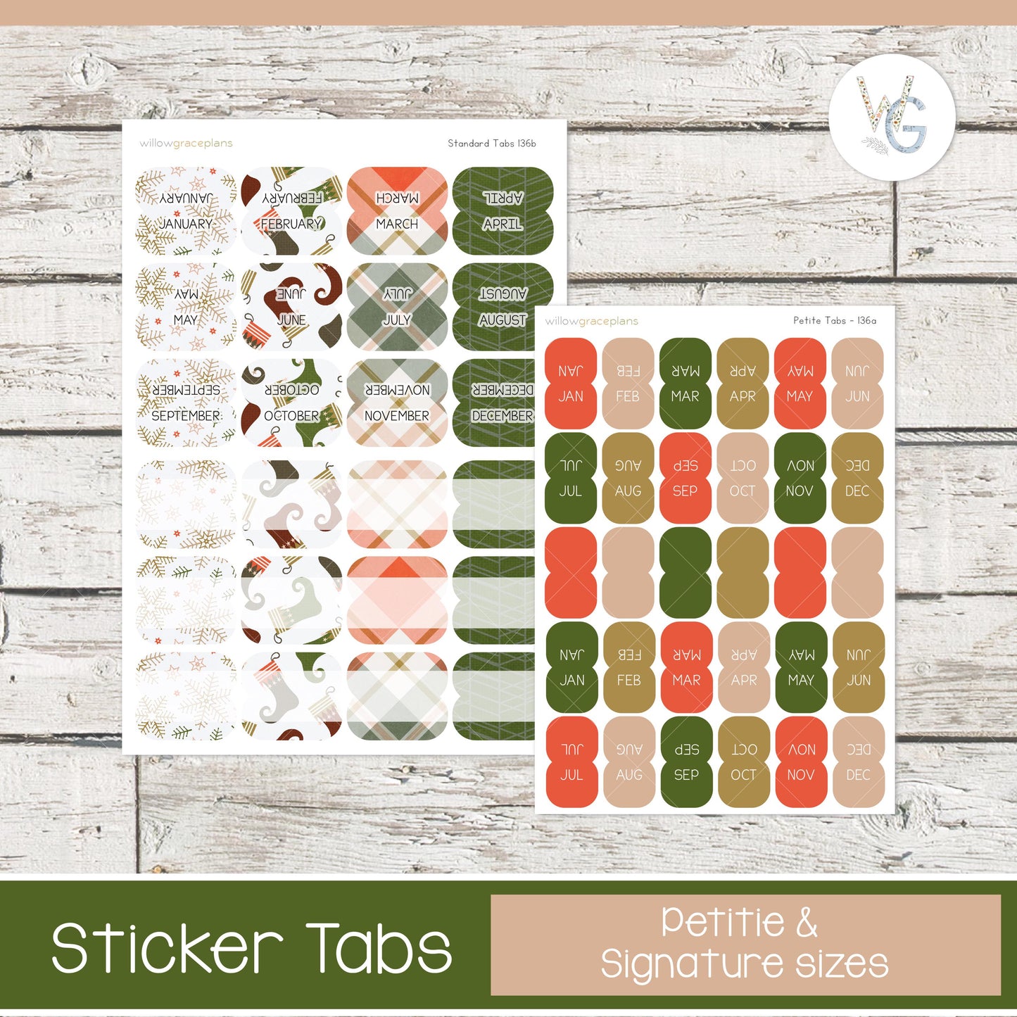 Planner Tabs • Tab Stickers • Planner Stickers • TB-136