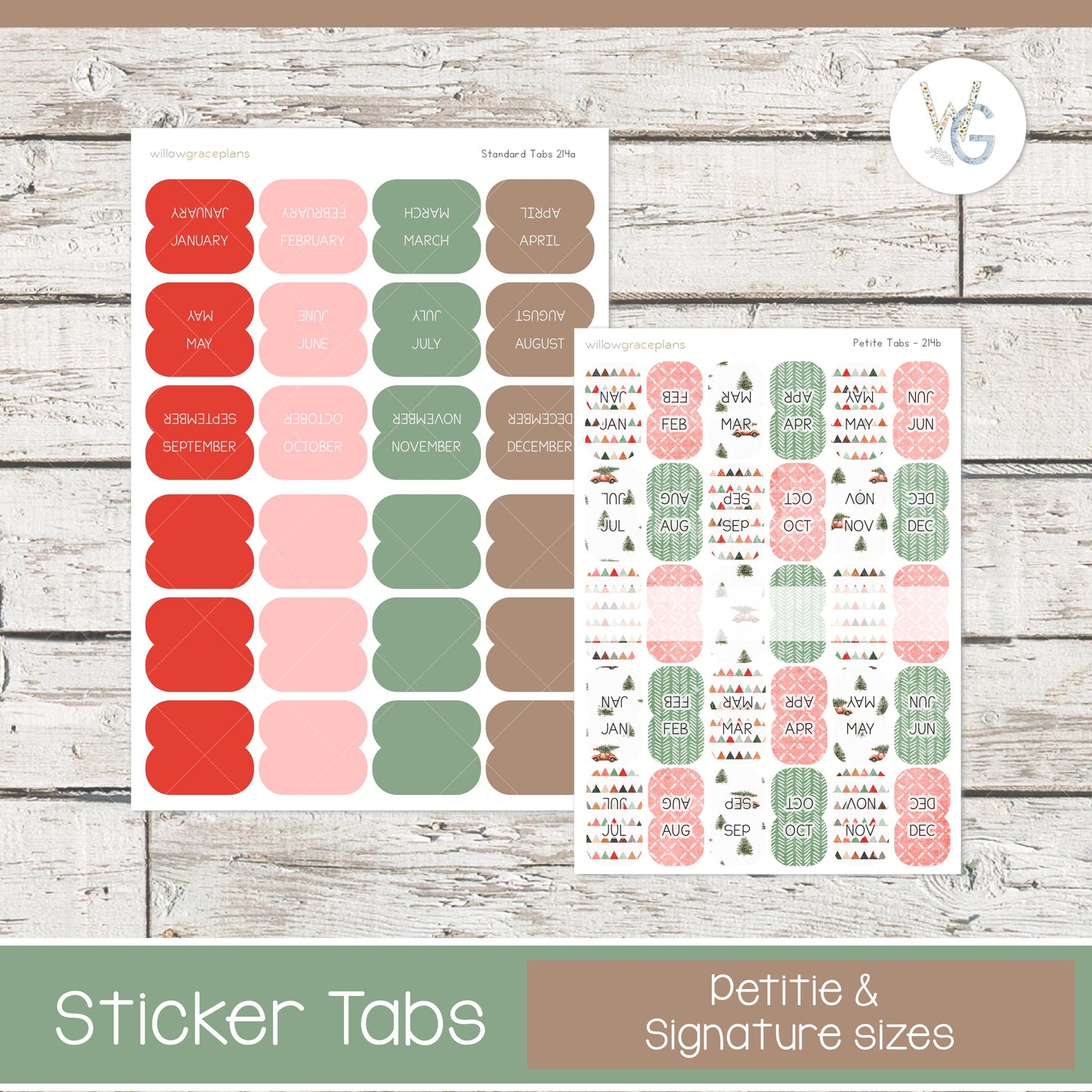 Planner Tabs • Tab Stickers • Planner Stickers • TB-214