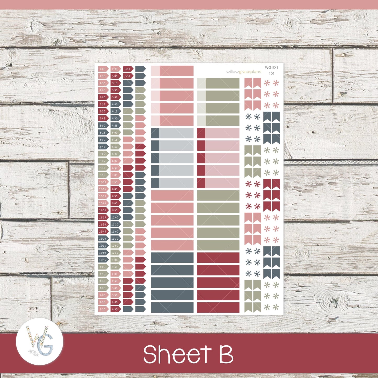 Willow Grace Planner Stickers - Daily Planner Stickers | WGD-101