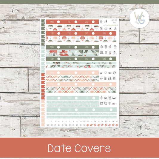 Date Covers - Planner Stickers - Willow Grace Planner Stickers | DC-150