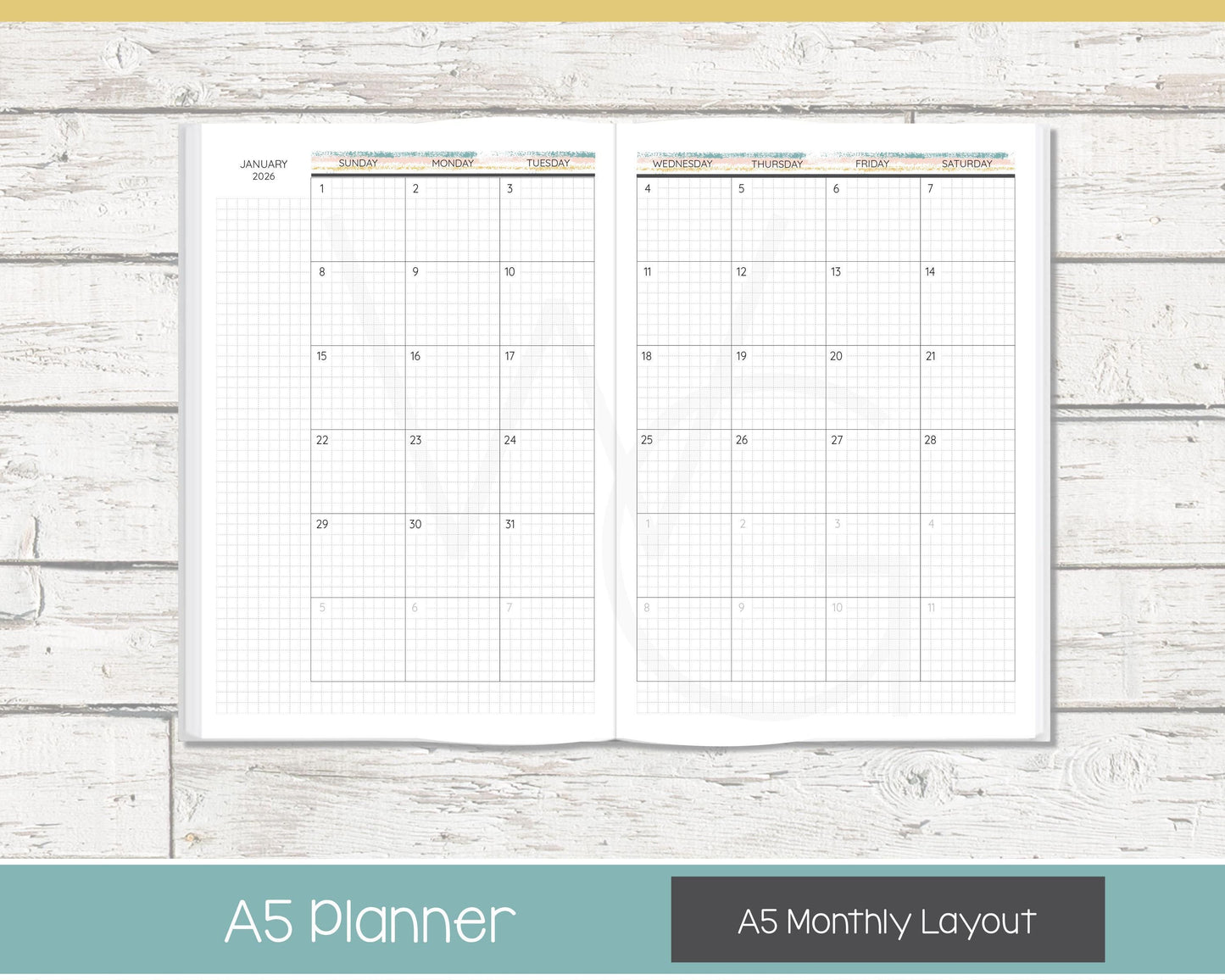 Personalized Day Planner | Day Planner | Grid Layout | Reflections