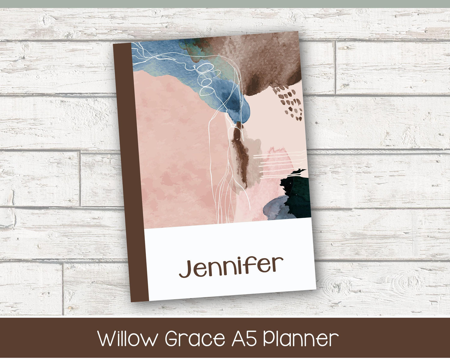 Personalized Day Planner | Day Planner | Grid Layout | Blush & Ink