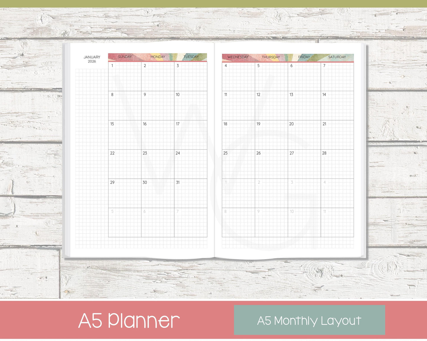 Weekly Personalized Planner | Compact Vertical Weekly Planner | Grid Layout | Shine On