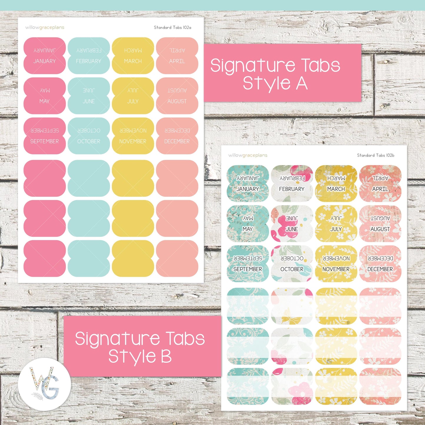Planner Tabs • Tab Stickers • Planner Stickers • TB-102