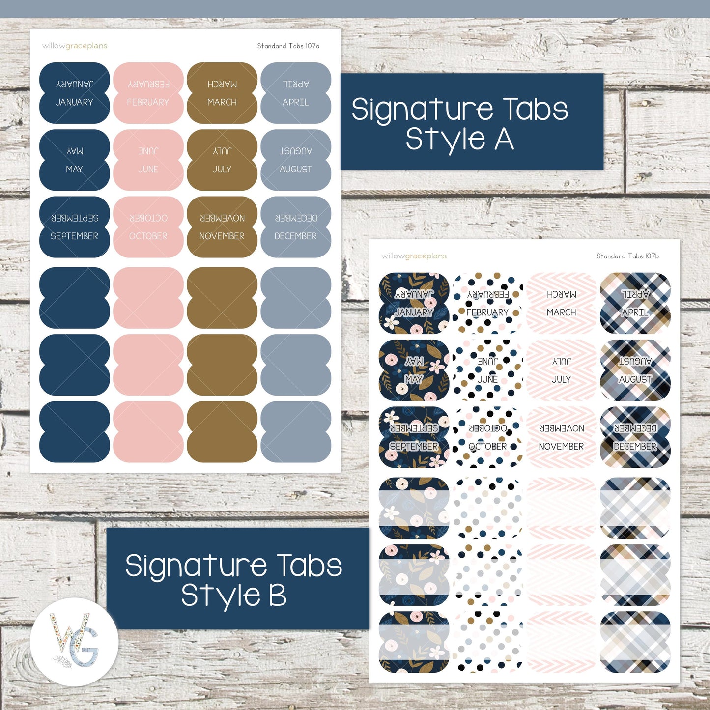 Planner Tabs • Tab Stickers • Planner Stickers • TB-107