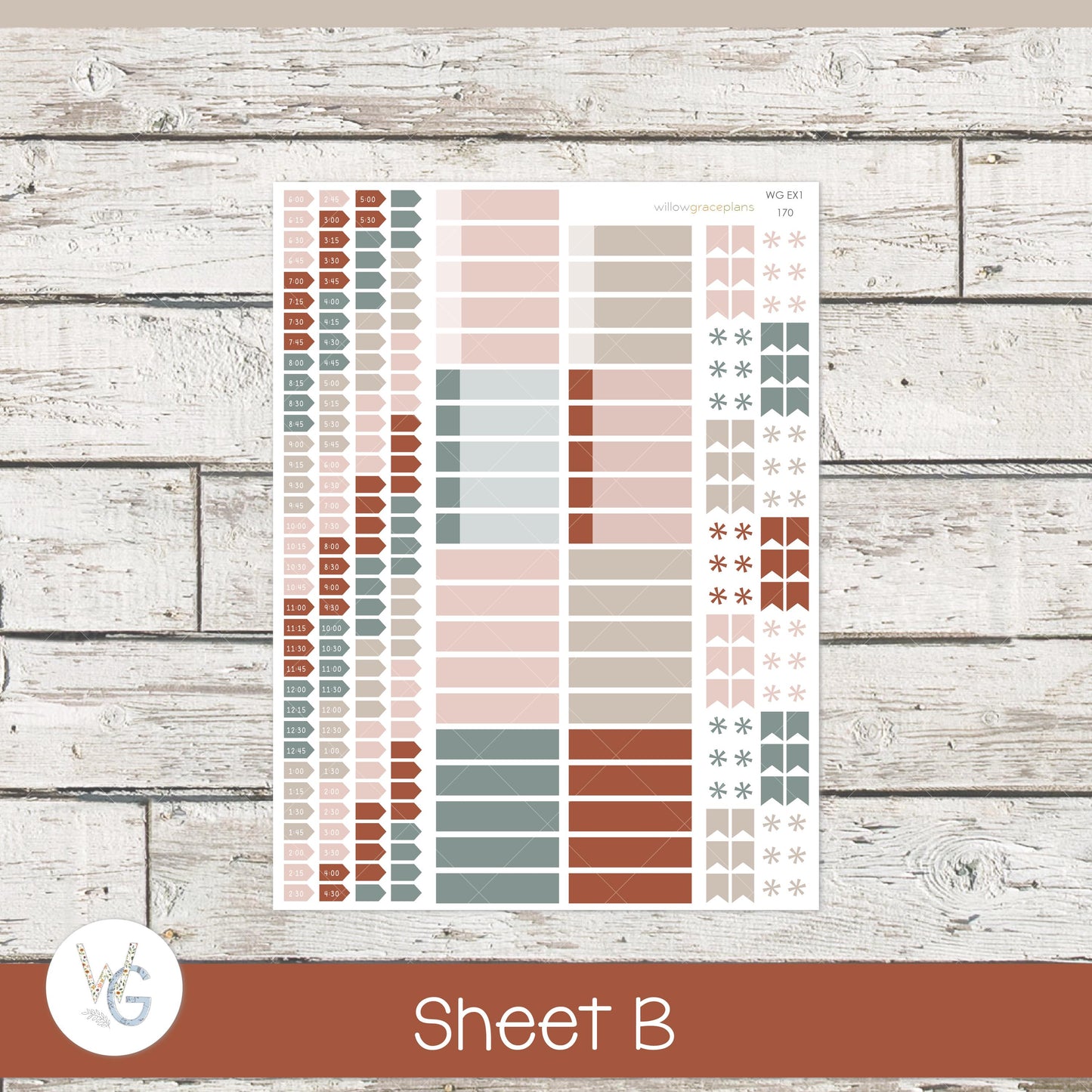 Willow Grace Planner Stickers - Weekly Planner Stickers | WGW-170