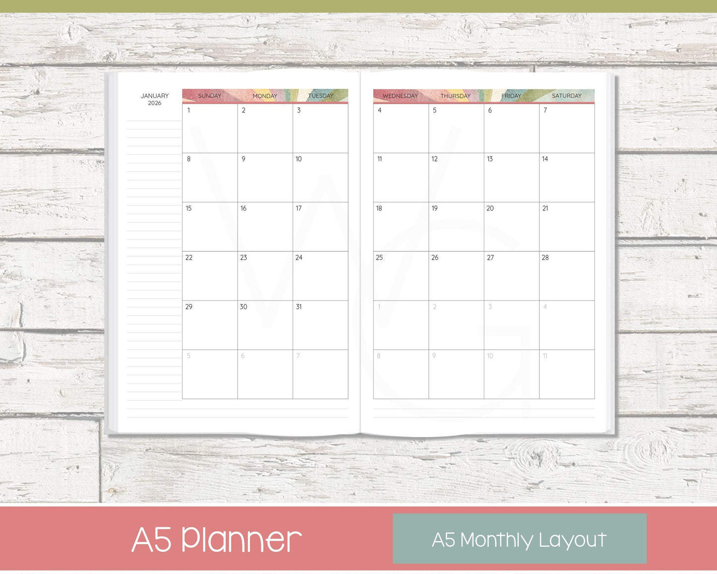 Weekly Personalized Planner | Compact Vertical Weekly Planner | Lined Layout | Shine On