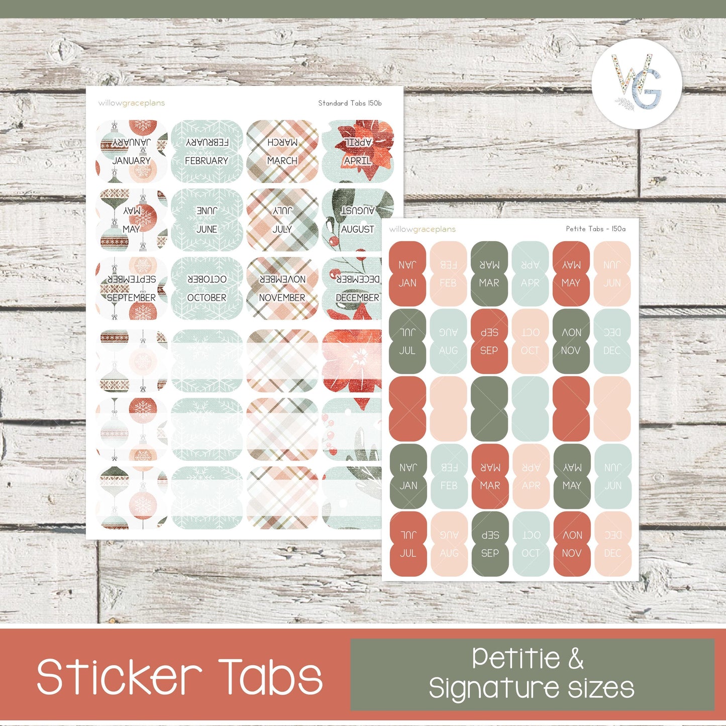 Planner Tabs • Tab Stickers • Planner Stickers • TB-150