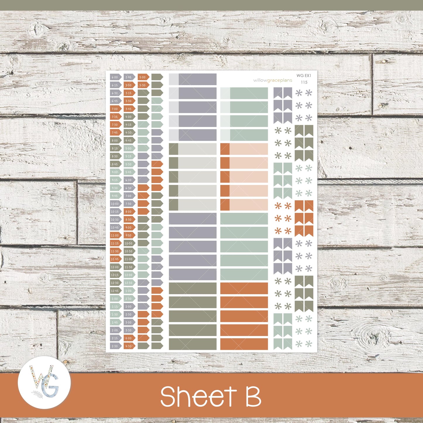 Willow Grace Planner Stickers - Weekly Planner Stickers | WGW-115