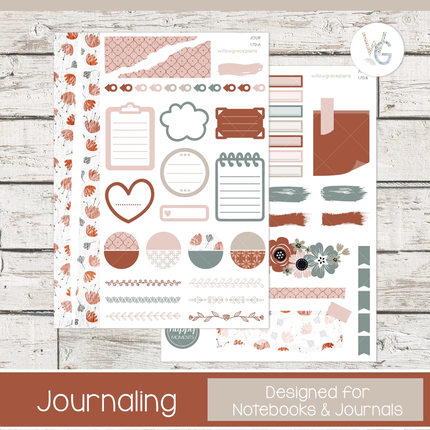 Journaling Stickers • Planner Stickers • JOUR-170