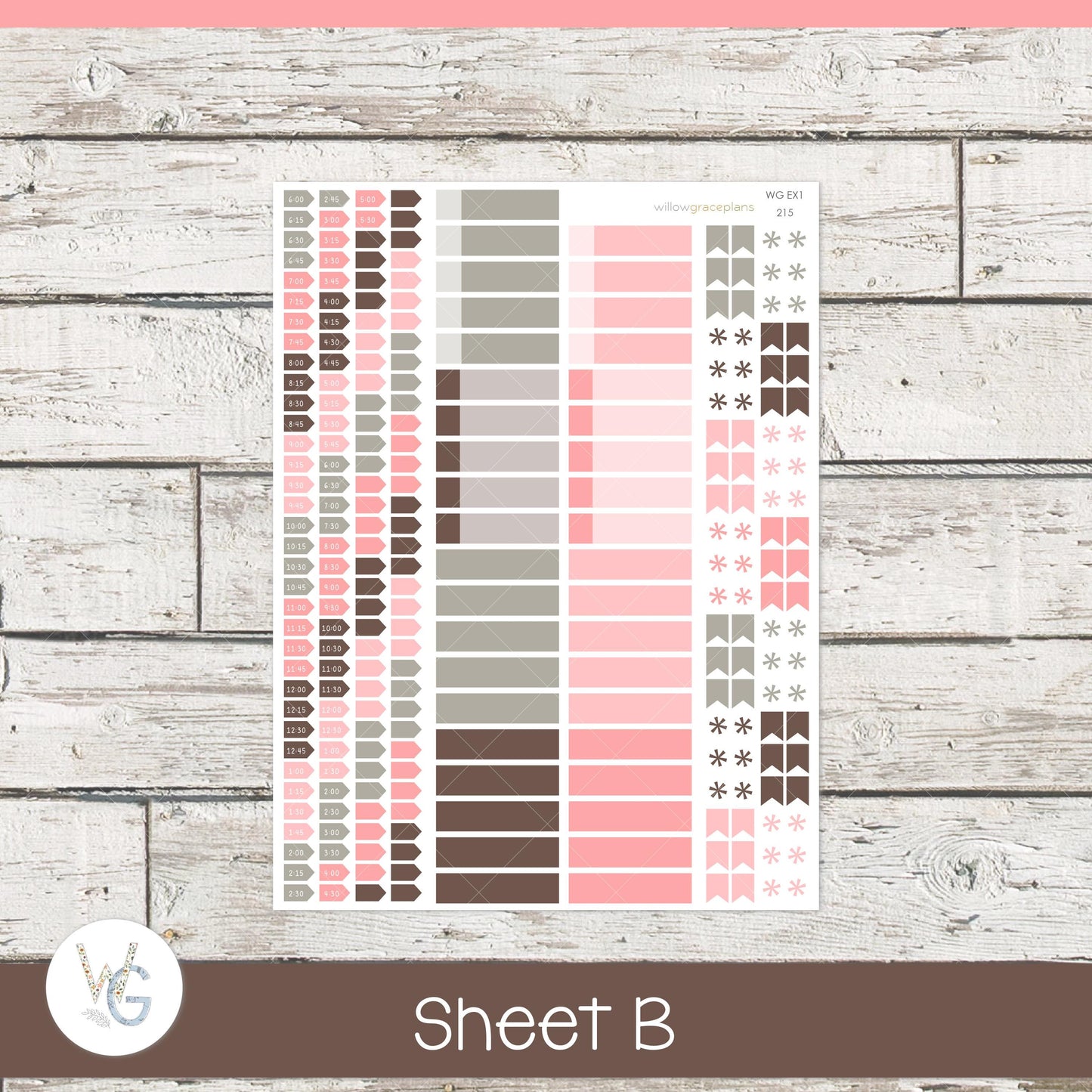 Willow Grace Planner Stickers - Daily Planner Stickers | WGD-215