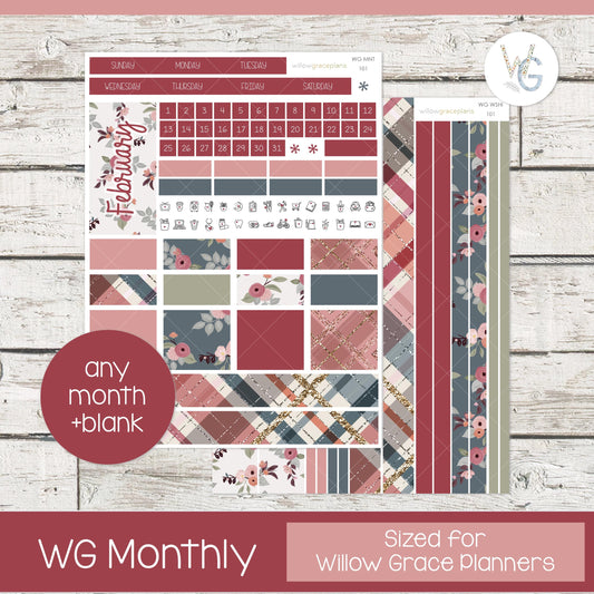 Willow Grace Planner Stickers - Monthly Planner Stickers | WGM-101