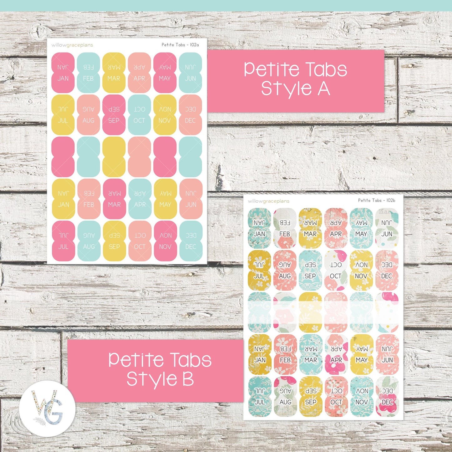 Planner Tabs • Tab Stickers • Planner Stickers • TB-102