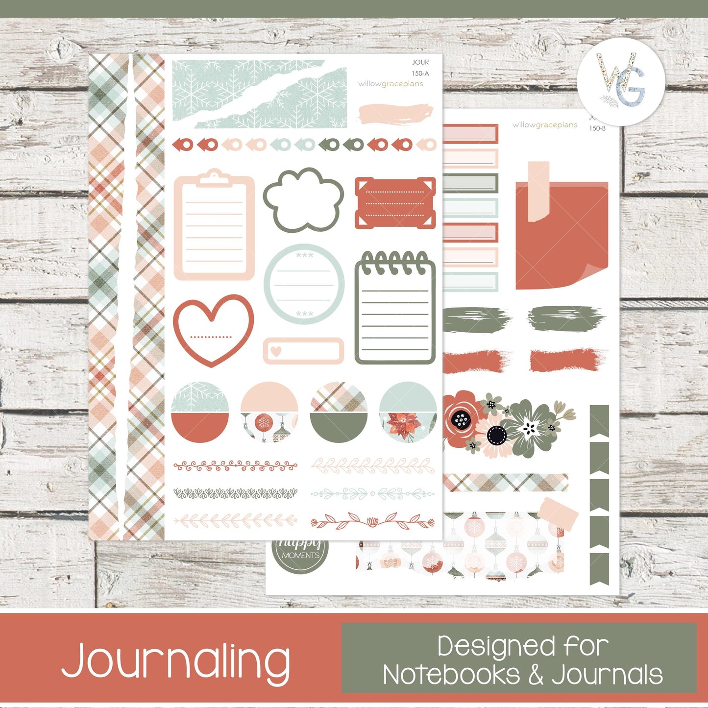 Journaling Stickers • Planner Stickers • JOUR-150