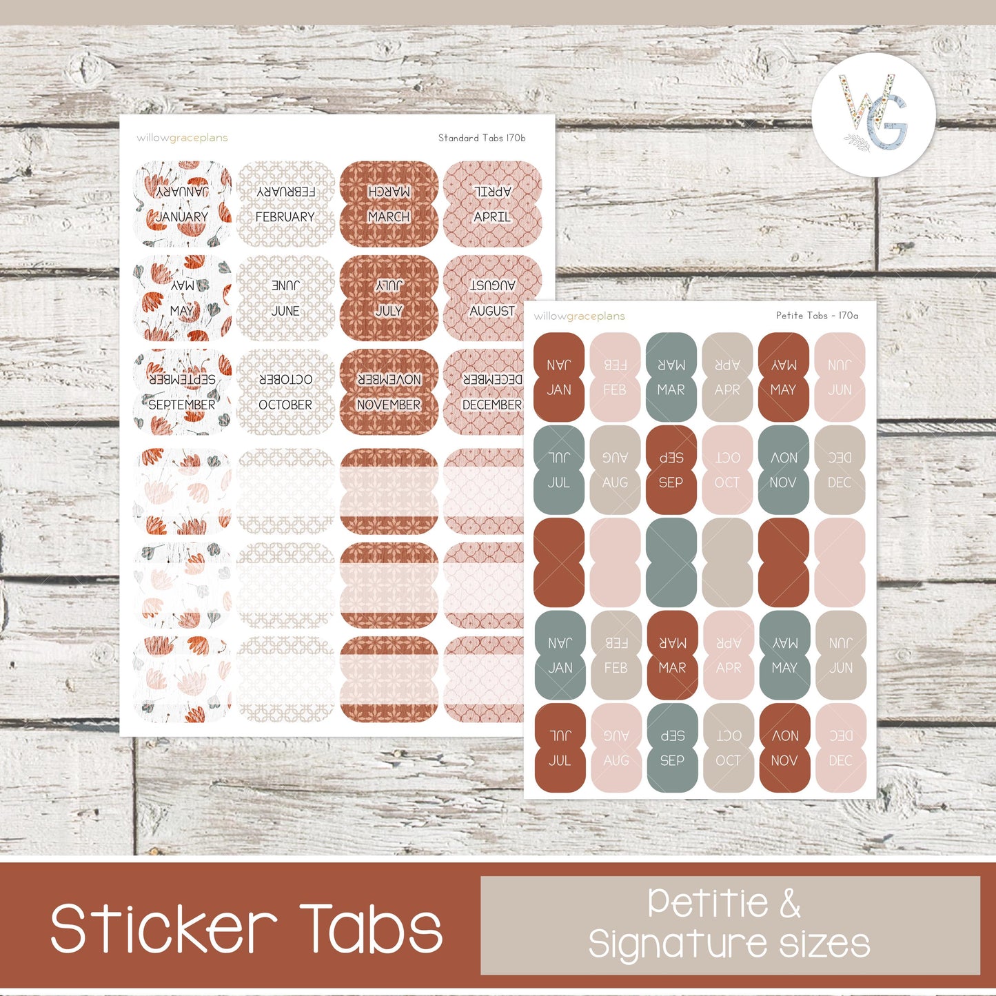 Planner Tabs • Tab Stickers • Planner Stickers • TB-170